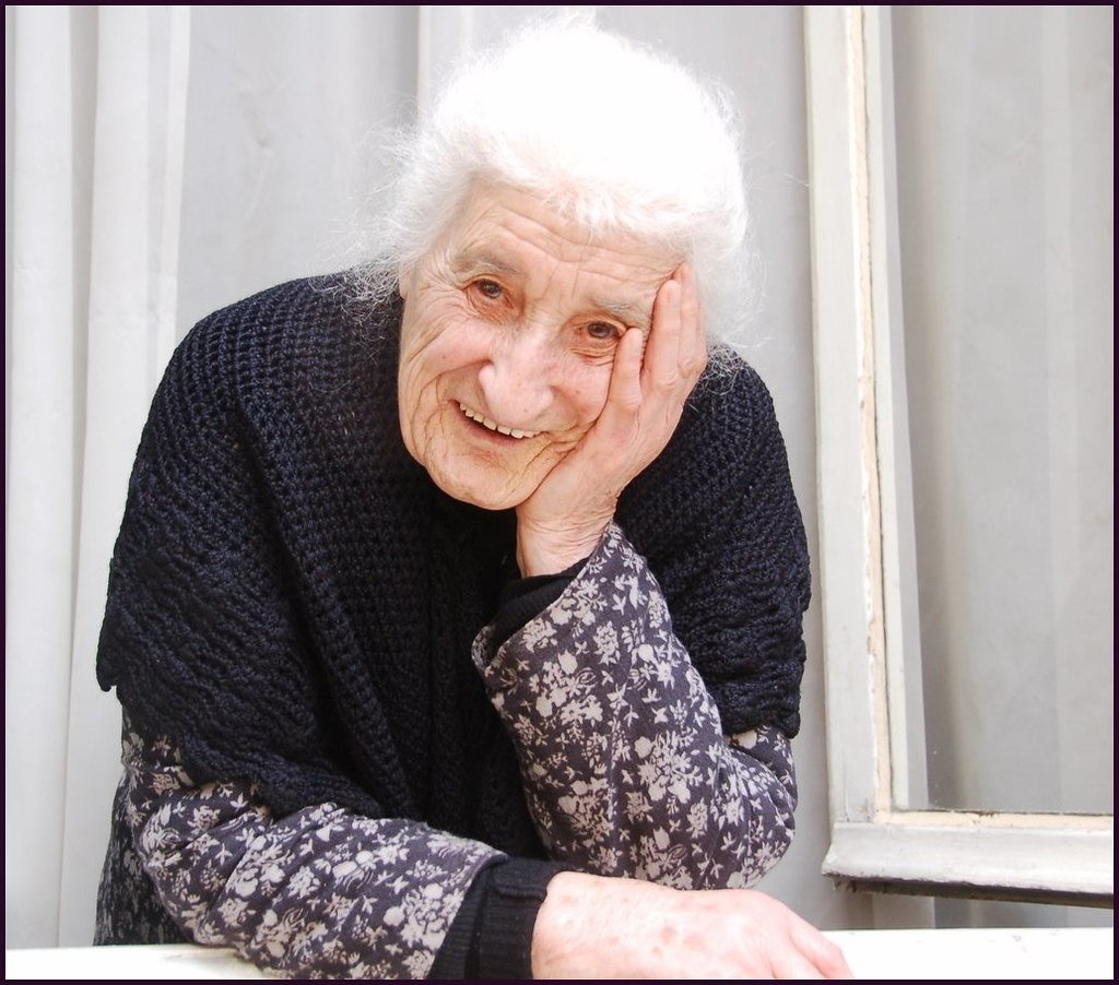 Old British Woman Ready